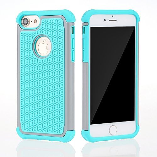 iPhone 7 Plus Case,GOGING Shock Absorbing Heavy Duty Dual Layer Case Protection For iPhone 7 Plus/ iPhone 6S Plus (Teal/Gray)