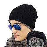 Spikerking Men's Soft Lined Thick Knit Skull Cap Warm Winter Slouchy Beanies Hat