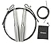 CPOKOH Speed Jump Rope Best for Skipping Exercise, Boxing, Crossfit, Fitness, MMA, with Nylon Bag to Fit Adults, Men, Women and Kids (Metal Grip)