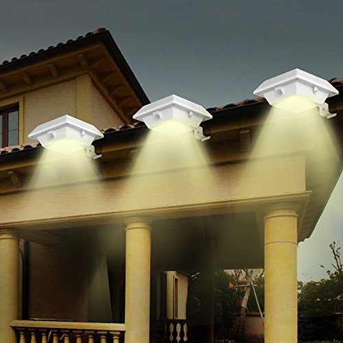 [2 PACK] T-SUN Solar Gutter Lights Motion Sensor Wall Light, 6 LED Solar Mtoion Security Night Light for Outdoor Garden, Fence, Patio, Garage(3000K Warm White) - Thumbnail 5