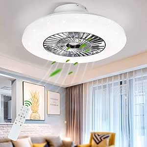Amazon.com: DLLT LED Remote Ceiling Fan with Light Kit-40W Modern
