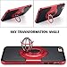 UrbanDrama iPhone 6s Plus Case, iPhone 6 Plus Case, Slim Kickstand Cover with 360 Degree Rotating Ring Holder Support Magnetic Car Mount Soft TPU Case for iPhone 6s Plus 6 Plus 5.5 inch, Black Red