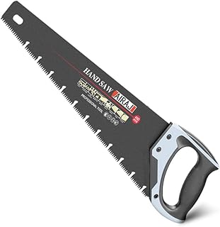 AIRAJ 450mm Fuchsschwanz Säge, scharfe Holzsäge mit 45 ° - und 90 ° -Anschlag, 3D-Präzisionszähne, umgekehrtes Rillendesign, ergonomischer Gummigriff, Bi-Material-Handsäge, Fuchsschwanzsäge