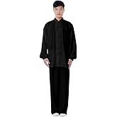 ZooBoo Cotton Blend Long Sleeves Tai Chi Suit Morning Exercise Uniform Kung Fu Clothing for Men