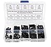 HVAZI M2 Nylon Hex Male-Female Spacer Standoffs Screw Nut Assortment Kit (Black)