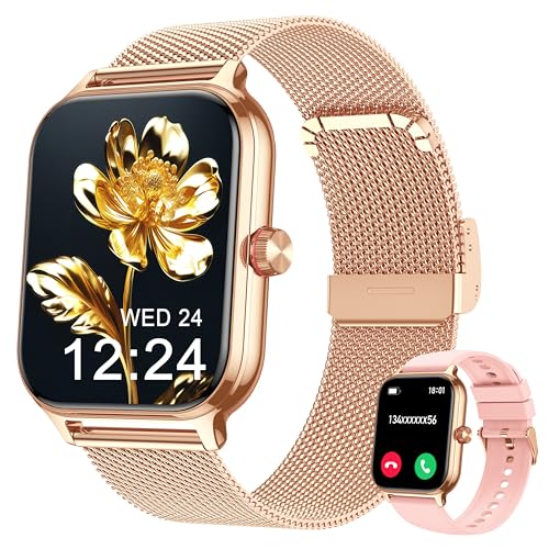 Blutdruck Smartwatch Damen Telefonfunktion für Apple Samsung Huawei Xiaomi