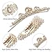 Pearl Hair Clip for Women Hair Pins for Girls Ties for Birthday Valentines Day Gifts Wedding Bridal Bridesmaid Ornaments Barrette Styling Tools (6pcs)