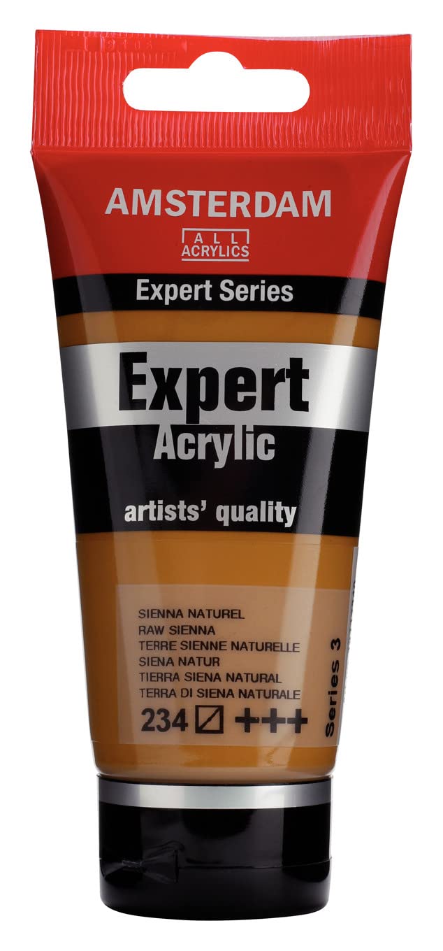 Amsterdam Expert Series Acrylic Paint - Raw Sienna 234-75 ml Tube - Heavy Body - Professional Lightfast Pigment with Satin Finish - Odorless & Water-Based - Made in the Netherlands
