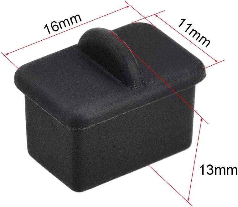 sourcing map 10pcs SFP-A Silicone Protectors Port Anti Dust Cap Cover Black - Image 3