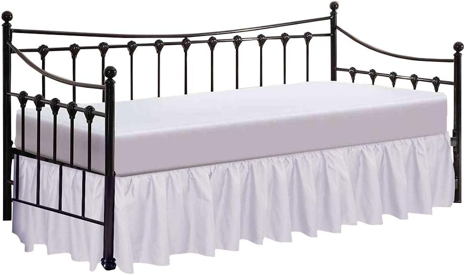 Made With Brushed Microfiber Easy Fit Dust Ruffle Bed Skirt With Split Corners For Day Beds Three Side Coverage Twin 12 Burgundy Bedding Home Kitchen Sostulsa Com