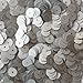 8mm Flat Round SEQUIN PAILLETTES ~ Matte Silver~ Loose sequins for embroidery, bridal, applique, arts, crafts, and embellishment. Made in USA.