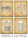 Original Farming Patent Prints - Set of 4 Photos - Great Farmhouse Decor, Vintage Farm Equipment Patent, Agriculture Art Poster and Gifts for Farmers, Classic Patent 8x10 Unframed Art Print Poster