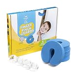Childproof Finger Pinch Guard & Corner Guard Bundle By Spicen Up Life - 4 X Protective Foam door Stopper Plus 4 X Safe Clear Furniture Corner Bump Guards - Protect Toddlers From Accidents