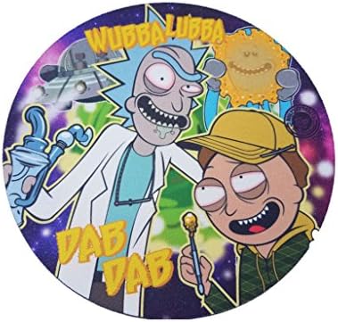 Rick and Morty 8" Round Fabric Topped Dab Mat by Roilty