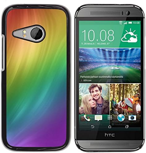 NICE GIFT GOOD PRESENT // New Design Cover Hard Protective Phone Case for HTC ONE MINI 2 / M8 MINI / RAINBOW SWIRL /