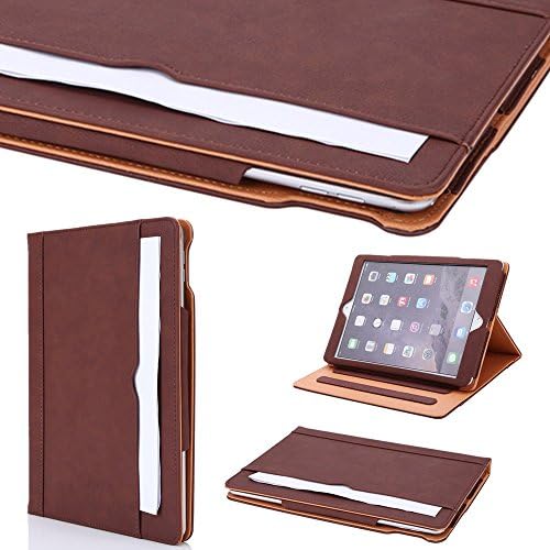 I4UCase Apple iPad Pro 10.5 Inch 2017 Case - Soft Leather Stand Folio Case Cover for iPad Pro 10.5 Inch, with Multiple Viewing Angles, Auto Sleep/Wake, Document Card Pocket (Brown)
