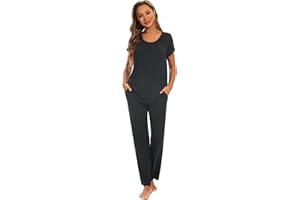 Smallshow Women's Maternity Nursing Pajamas Short Sleeve Postpartum Clothes
