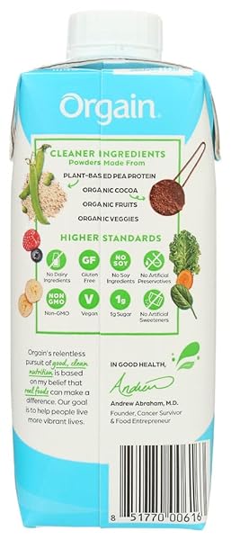 ORGAIN CREAMY CHOCOLATE PLANT BASED PROTEIN SHAKE, 11 FZ