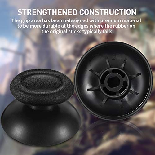 Koowod Upgraded 5 Pairs Replacement Analog Stick Joystick Thumbsticks Parts Rubberized Top with