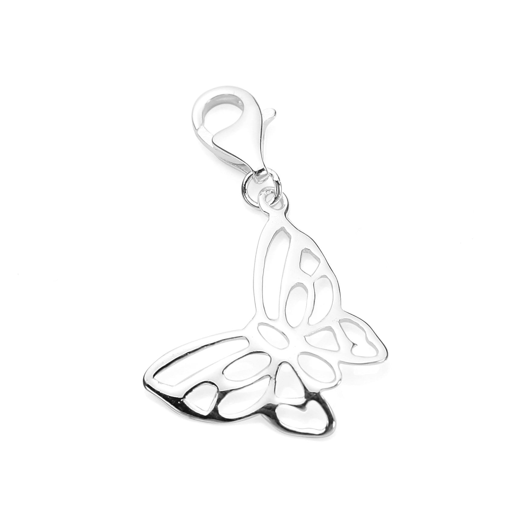 TheCharmWorks Sterling Silver Meadow Butterfly Clip on Charm