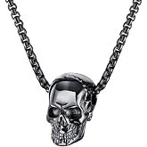 Jude Jewelers Stainless Steel Retro Gothic Skull Style Cocktail Party Biker Pendant Necklace