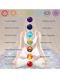 Pulsera de cuentas de chakra para mujer, 0.315 in, pulsera de piedra de lava de 7 chakras, pulsera de ansiedad, aromaterapia, difusor de aceites esenciales, pulseras de cuentas de yoga