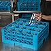 Carlisle FoodService Products RG16-214 OptiClean 16 Compartment Glass Rack with 2 Extenders, 4-7/16