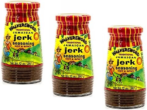 Pack of 3 - Walkerswood Traditional Jamaican Jerk Seasoning, Hot &amp; Spicy, 10 Oz