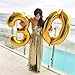 Giant 30th Gold Number Mylar Balloons for Birthday Party 40 inch 3 and 0 Balloon Decorations Dirty 30 with Alcohol Breathalyzer