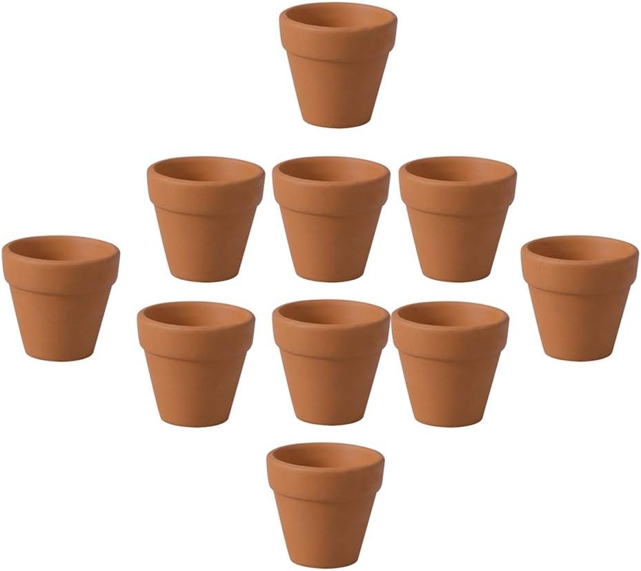 Yardwe 12 Pcs Mini Small Succulent Clay Ceramic Plant Pots Nursery Pot Terracotta Pot for Wedding Favor Plants Crafts (3x3cm) - Image 5