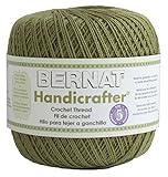 Bernat Handicrafter Crochet Thread, Solid, 3 Ounce, Ripe Avocado, Single Ball