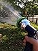 Pexio Professional Garden Hose Nozzle Spray Nozzle, 9 Adjustable Watering Patterns, Metal Body & Grip, High Pressure - Suitable for Watering Lawn and Garden, Washing Dogs & Pets