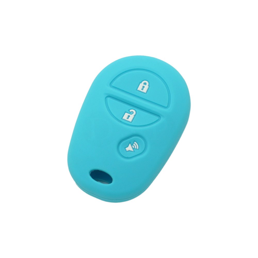 BROVACS Silicone Cover Protector Case Holder Skin Jacket Compatible with TOYOTA 3 Button Remote Key Fob CV2409 Light Blue