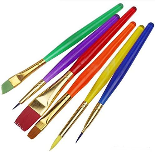 Paint Brush Lot 6pcs/set Color Bar Children Brush Nail Art Pen Postercolor Brush