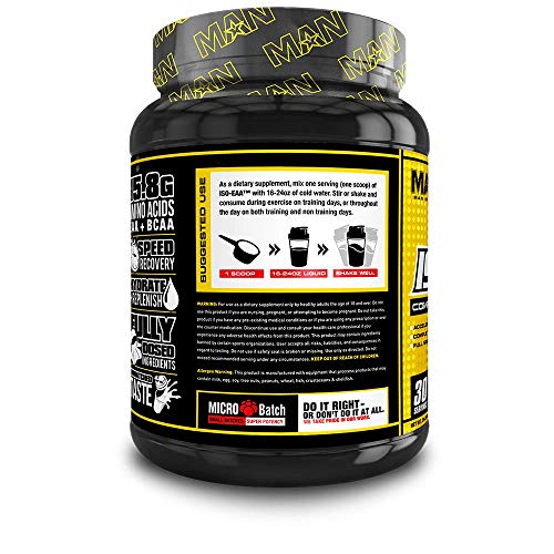 Man Sports Iso-eaa Amino Acid & Hydration Recovery Formula, Rainbow Sherbet, 690 Gram