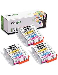Cartuchos de tinta Kingjet compatibles PGI-270XL CLI-271XL, 3 juegos de reemplazos de alto rendimiento con tinta gris (6 colores) para impresora Pixma MG7720 TS8020 TS9020