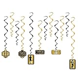 Beistle Great 20s Whirls | Premium Hanging Party Decorations (3-pack)