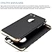Hovisi 3 in 1 Anti-Scratch Anti-Fingerprint Shockproof Electroplate Frame with Non Slip Coated Case for iPhone 7 (Black)