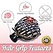 Bun Cover Hair Holder, Hand Crafted Hair Clip. this Attractive Hair Accessory can be Used as a Bun Maker or a Hair Grip. Hair Styling for Women for Thick and Thin Hair. 2 Pcs Uniquely Hand Painted.