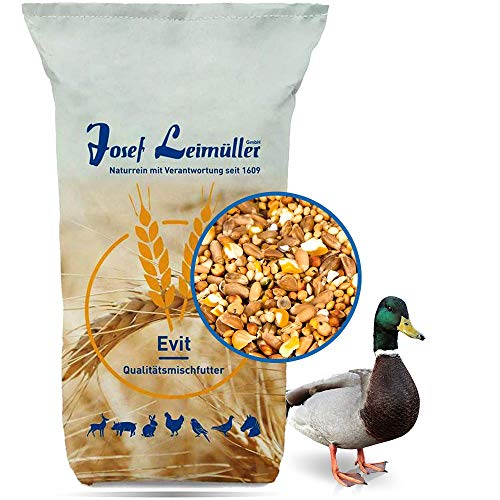 Leimüller Entenfutter Körner Premiumqualität 25 kg - Vogelfutter für Ente, Gänse, Laufente - Gänsefutter 100% gentechnikfrei - Entenstarter & Kükenfutter