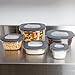 Rubbermaid Premier Food Storage Container, 1.25 Cup, Grey (6 Pack)