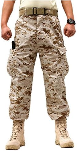 ZLSLZ Men's Military Tactical Camouflage Cargo Pants Trousers (W30/Tag XS, Desert Camo)