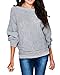 StyleDome Women Knit Batwing Long Sleeve Loose Pullover Ribbed Jumper Top Blouse