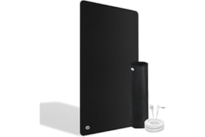 XINHUSU Grounding Mat 11.8"x23.6" Grounding Pad with 15ft Grounding Cord Grounding Mat for Bed Grounding Therapy Relieve Pain Increase Energy