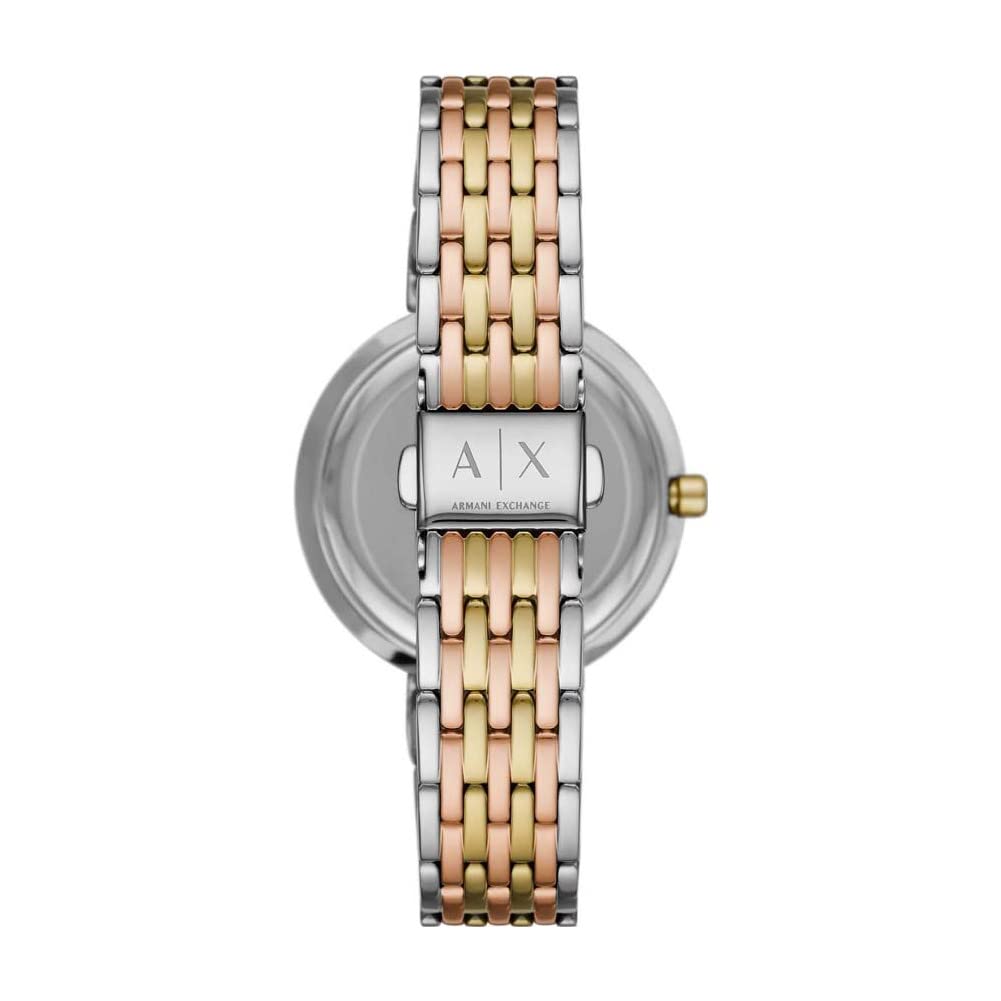Armani Exchange Watch For Women, Quartz Movement and 36mm Case Size with Stainless steel, Leather or Silicone strap