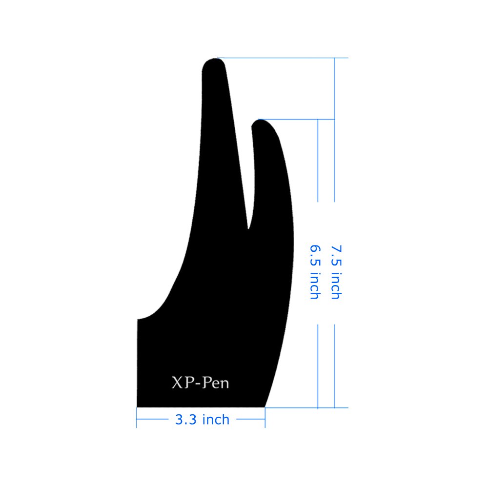 XP-Pen AC01 Anti-fouling Lycra Two-Finger Glove Free Size for Drawing Graphics Tablet Light Box Tracing Light Pad