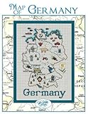 Germany Map Cross Stitch Chart and Free Embellishment by