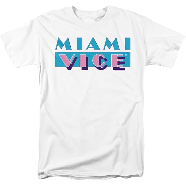 トップス Miami Vice (2006) Promotional T-Shirt Amazon.com: Miami Vice Logo Unisex Adult T-Shirt, Pink