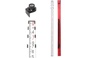 MOUNTLASER GEOLENI Aluminum Grade Rod - 8ths, with Carrying Case and Rod Leve (14 Foot)