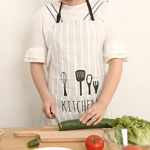 Fork apron, KimGreen Cotton Canvas Professional Bib Apron with an adjustable neck, Waterproof, Natural for Women Men Adults
